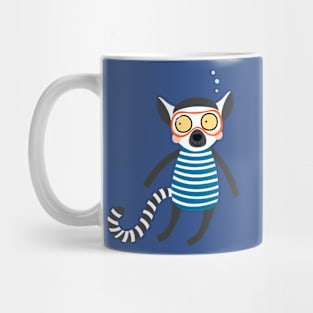 A Lemur Goes Snorkeling Mug